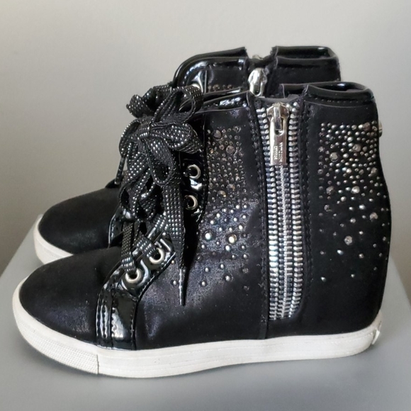 STUART WEIZMAN  Girl Wedge Shoes Black Size US 12 - Picture 2 of 5